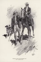 Two characters, Penelope Drake and Randolph Shaw from the novel, Cowardice Court, by George Barr McCutcheon