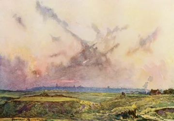Golf Courses: St Andrews, the Town in the Distance