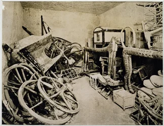 View of the antechamber of the Tomb of Tutankhamun looking south, Valley of the Kings, November 1922