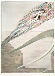 I am born of a thousand storms, and grey with rushing rains, illustration to All is Spirit and Part of Me by L. D