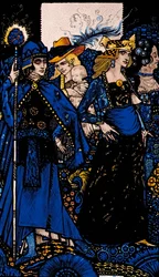The Queens of Sheba, Meath and Connaught Illustration by Harry Clarke from 