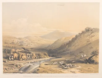 Run with the 7th Dragoon foxhounds in Caffir Land, Cape of Good Hope