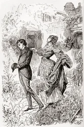 Estella and Pip in Miss Havisham