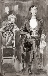 Illustration by Harry Furniss for the Charles Dickens novel Dombey and Son