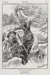 Retribution, cartoon on the Boxer Rebellion in China