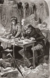 The Begging Letter Writer (Illustration for the Charles Dickens novel Great Expectations)