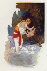 Achilles as Thetis Dipped the Child, She Held Him by One Heel
