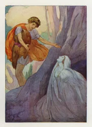 Crying out joyfully, Orpheus tried to catch it in his arms