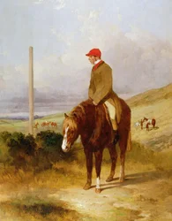 Nat Flatman (1810-60) on His Pony Before the Start of the 1844 Chesterfield Stakes, 1844
