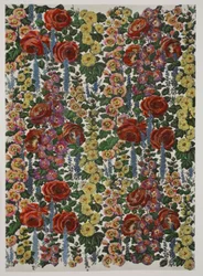 Hollyhocks and Roses, published 1933