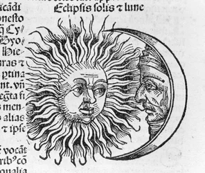Eclipse described by Hartmann Schedel in the Nuremberg Chronicle