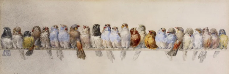 A Perch of Birds, c.1880