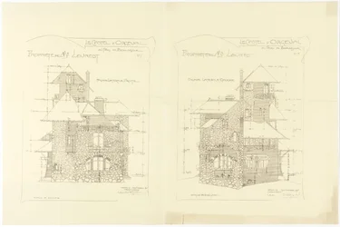 Elevations, Right and Left Lateral Facades, Castel d