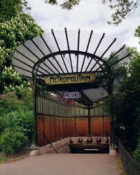 Entry to the Metro Porte Dauphine, Designed by Hector Guimard