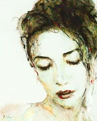Lady with Downcast Look