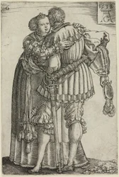 Couple Embracing, plate six from The Large Wedding-Dancers