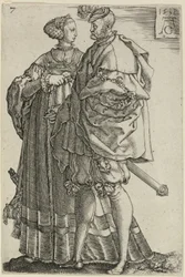 Dancing Couple (plate seven from The Large Wedding-Dancers)