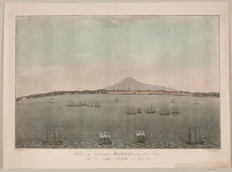 The City and Fortress of Batavia on the Island of Java under the English Blockade in the Year 1800