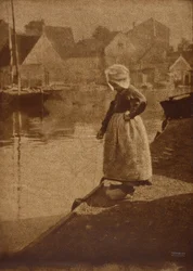 Dutch Girl in Landscape