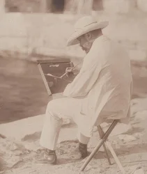 Beach Painter (presumably Hugo Henneberg). 1906
