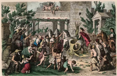 Ancient Greece: Welcoming of the Olympic Champion in His Hometown, 1866