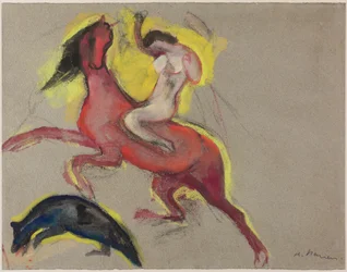 Amazon with Horse. Study of the 