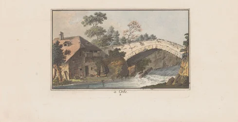 House Next to a Bridge Over a River in Orbe