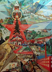 Karelia and Murmansk agitation panel, 1926