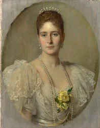 Portrait of Empress Alexandra Fyodorovna of Russia, the wife of Tsar Nicholas II, 1897