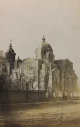 First World War: Ukraine in the years 1914-1916 during the invasion of the German army. View of Sumy