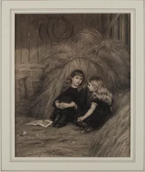 Two Girls in a Barn