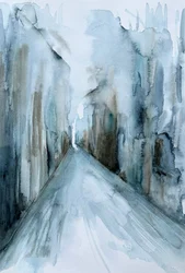 Abstract Winter Path