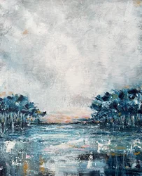 Serene Waterscape Dawn