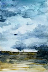 Turbulent Sky Over Land