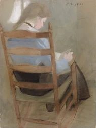 Girl Reading (Seated Girl)