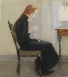 Girl Crocheting, 1904