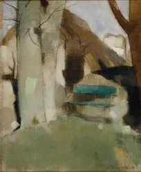 Shadow on the Wall II Green Bench, 1928.