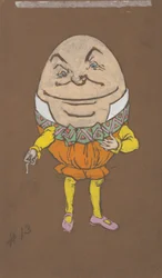 Humpty Dumpty (costume design for Alice-in-Wonderland, 1915)