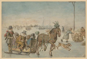 Horse Sleigh on the Ice