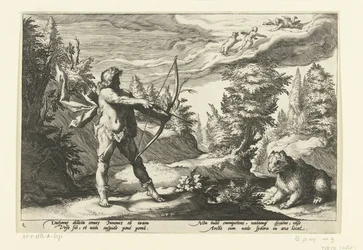 Arcas Aiming His Arrow at Callisto, Ovid