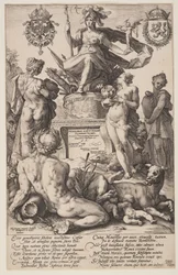 Allegory of Rome, title plate from The Roman Heroes