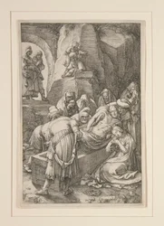 Burial of Christ, from The Passion, #11 in a Series of 12 Engravings