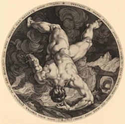 Fall of Tantalus, Plate 1 from the series "The Four Overthrowers of Heaven"