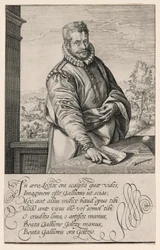 Philips Galle, Pupil of Coornhert from Haarlem, Engraver and Publisher in Antwerp from 1570; The Baptism of the Eunuch in Background Left
