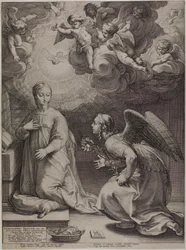 The Annunciation, Plate One from The Birth and Early Life of Christ
