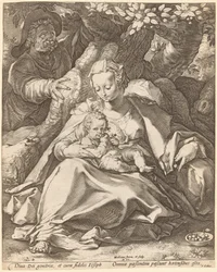 The Holy Family under a Cherry Tree