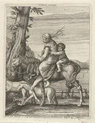 Woman and Child on Horseback