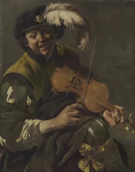 A Youth Playing the Violin