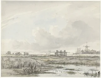 Marshy Landscape Outside a City