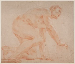 Half-Kneeling Male Model